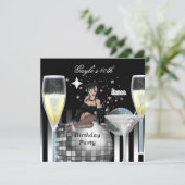 40th Birthday Party Girls Night Out Champagne Invitation (Standing Front)