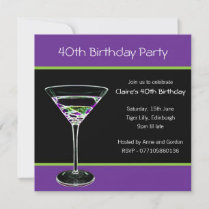 40th Birthday Party Invitation