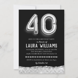 40th Birthday Party Invitation
