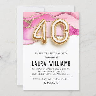 40th Birthday Party Invitation
