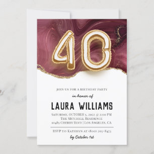 40th Birthday Party Invitation