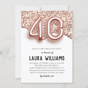 40th Birthday Party Invitation