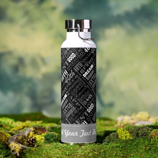 40th Birthday Party Personalised Gifts Water Bottle (Outdoor)