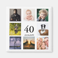 40th birthday party photo collage guy