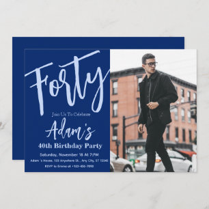 40th Birthday Party Photo Invitation