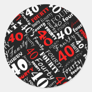 40th Birthday Party Sticker