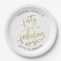 40th Birthday Personalised Gold Glitter
