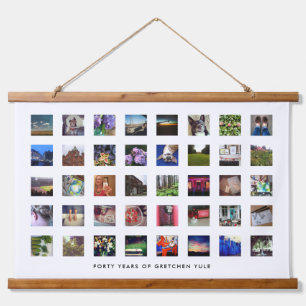 40th Birthday Photo Collage Tapestry Print