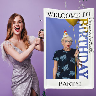 40th Birthday Photo college Party Banner