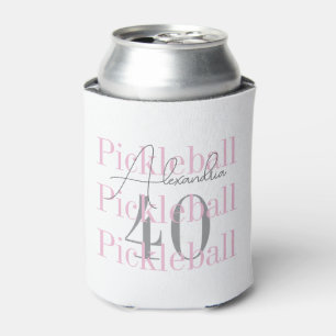 40th Birthday Pickleball Pink Party Favour Can Cooler