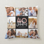 40th birthday pink black photo collage birthday cushion<br><div class="desc">Celebrate your 40th birthday in style with these black and pink effect 40th birthday design. A modern design with script text and bold graphics. Change the colour to customise. Part of a collection.</div>