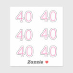 40th Birthday Pink Number Forty Pattern Custom Age<br><div class="desc">Designed for birthday celebrations!</div>