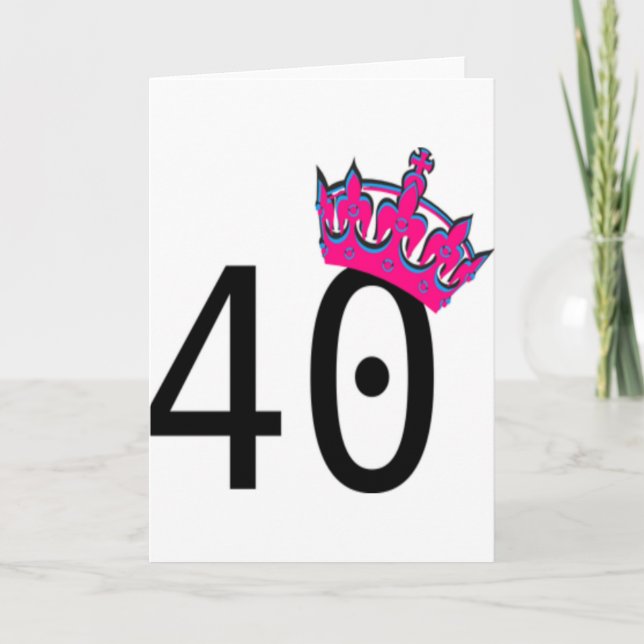 40TH Birthday Princess Card (Front)