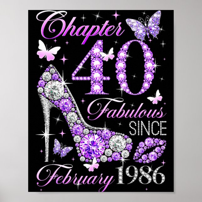 40th Birthday Queen Chapter 40 Fabulous Since 1986 Poster (Front)