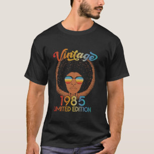 40th Birthday Queen Vintage 1985 Black Women 40 Ye T-Shirt