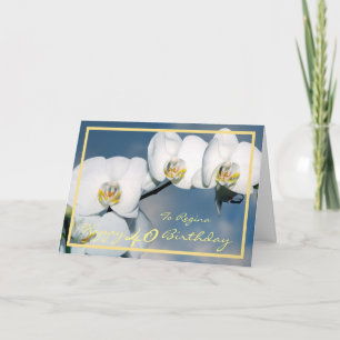 40th Birthday Regina Orchids Elegant Gold Frame Card