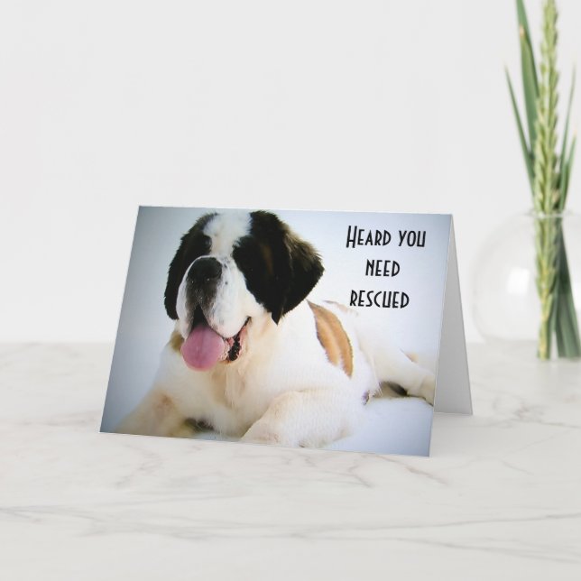 40th BIRTHDAY RESCUE DOG Card (Front)
