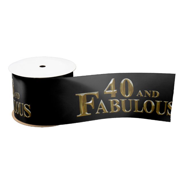 40th Birthday  Satin Ribbon (Spool)