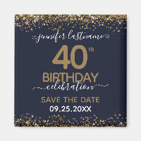 40th Birthday Save the Date Magnet
