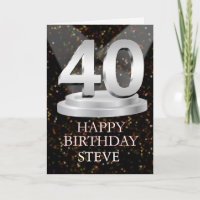 40th Birthday Spotlights Add A Name Card