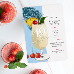 40th Birthday Summer Blue Cocktail Party