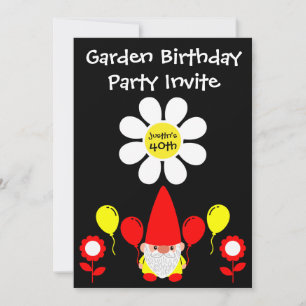 40th Birthday Summer Garden Party Invitation