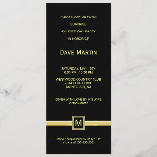 40th Birthday Surprise Party Invitations