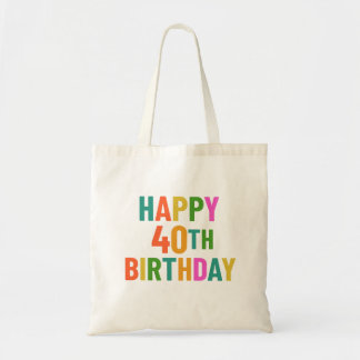 40th Birthday Tote Bag