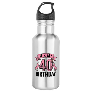 40th Birthday Unicorn Vintage Engraving Design_1 532 Ml Water Bottle