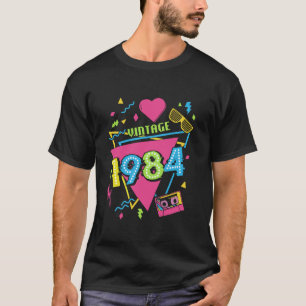 40th Birthday Vintage 1984 80 s Vintage Retro I Lo T-Shirt