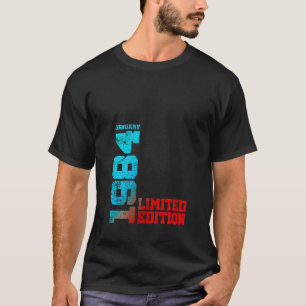 40th Birthday Vintage 1984 January 40 Year Men Wom T-Shirt