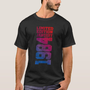 40th Birthday Vintage 1984 January 40 Year Men Wom T-Shirt