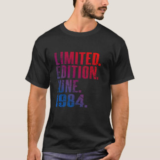40th Birthday Vintage 1984 June 40 Year Men Women  T-Shirt
