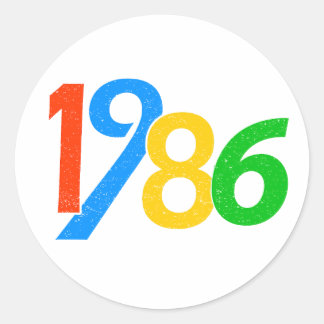 40th Birthday Vintage 1986 40 Years Old Gifts Classic Round Sticker