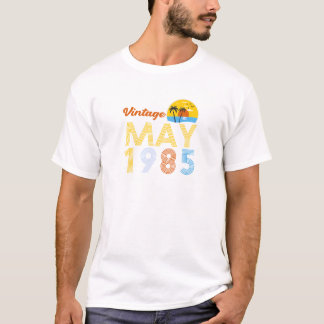 40th Birthday Vintage May 1985 40 Years Old Gifts T-Shirt
