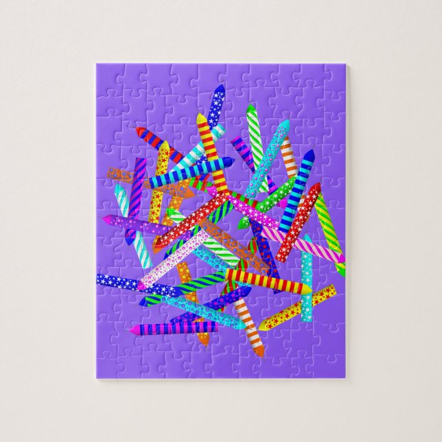 40th Birthday with Candles Jigsaw Puzzle (Vertical)