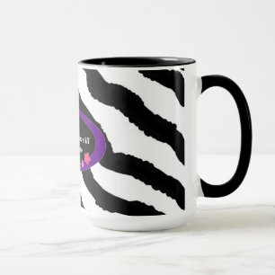 40th Birthday Zebra Fur Print Mug