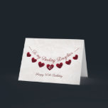 40th Darling Daughter birthday Red Heart Bunting Card<br><div class="desc">40th darling daughter birthday card with red heart bunting on a lace background design. This card has an elegant vintage look and is perfect for a mother or father to give to their daughter on her 40th birthday. All of the text shown can be customised to include your own special...</div>