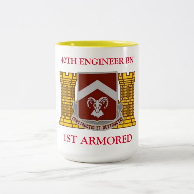40TH ENGINEER BATTALION 1ST ARMORED MUG (Center)