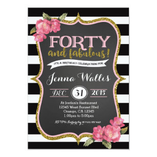 40th birthday invitations zazzle com au