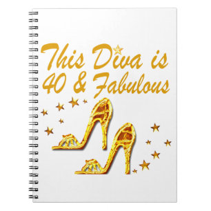 40TH GOLD SHOES NOTEBOOK