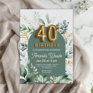 40th Milestone Birthday Celebration Invitation