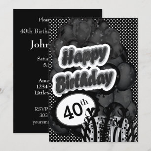 40th Milestone Birthday Invitation
