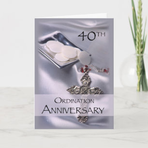 40th Ordination Anniversary Congratulations, Hosts Card