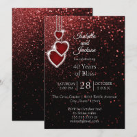 40th Ruby Red Glitter Anniversary