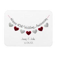 40th Ruby Wedding Anniversary bunting gift/ favour