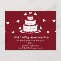 40th Ruby Wedding Anniversary cake