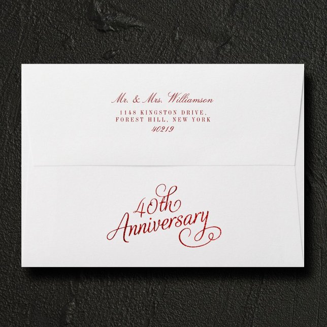 40th Ruby Wedding Anniversary Envelope (Creator Uploaded)