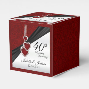 40th Ruby Wedding Anniversary Favour Box