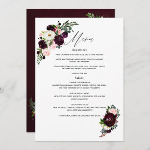 40th Ruby Wedding Anniversary Menu